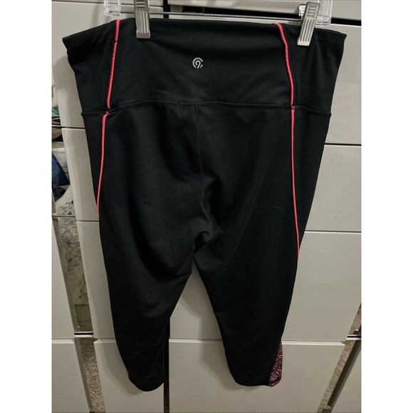 Champion Leggings Work Out Pants Women's Medium Black w/Stripe Workout Athletic - Picture 3 of 4